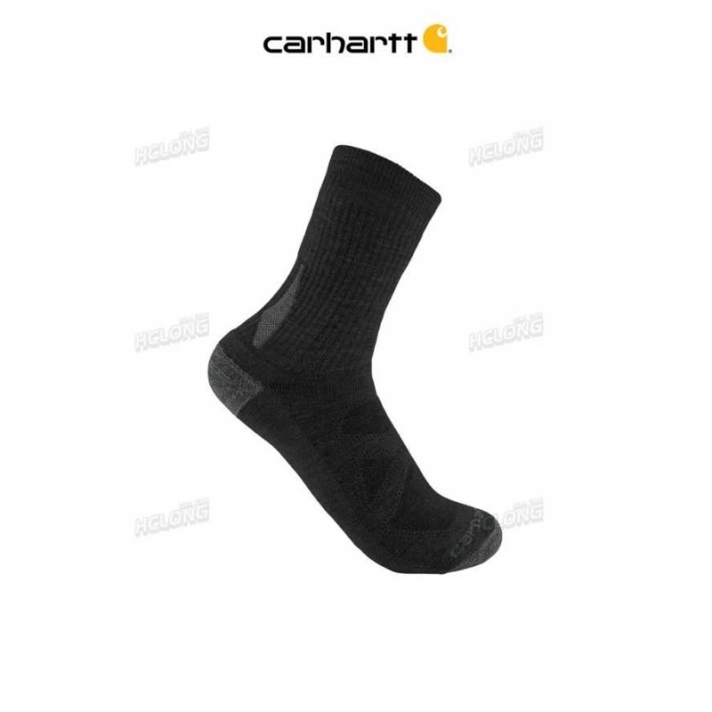 Carhartt Heavyweight Merino Ull Blend Korta Crew Sock Svarta | SE0002810