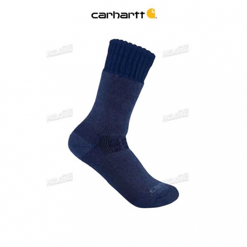 Carhartt Heavyweight Syntetiskt-Ull Blend Boot Sock Marinblå | SE0002659