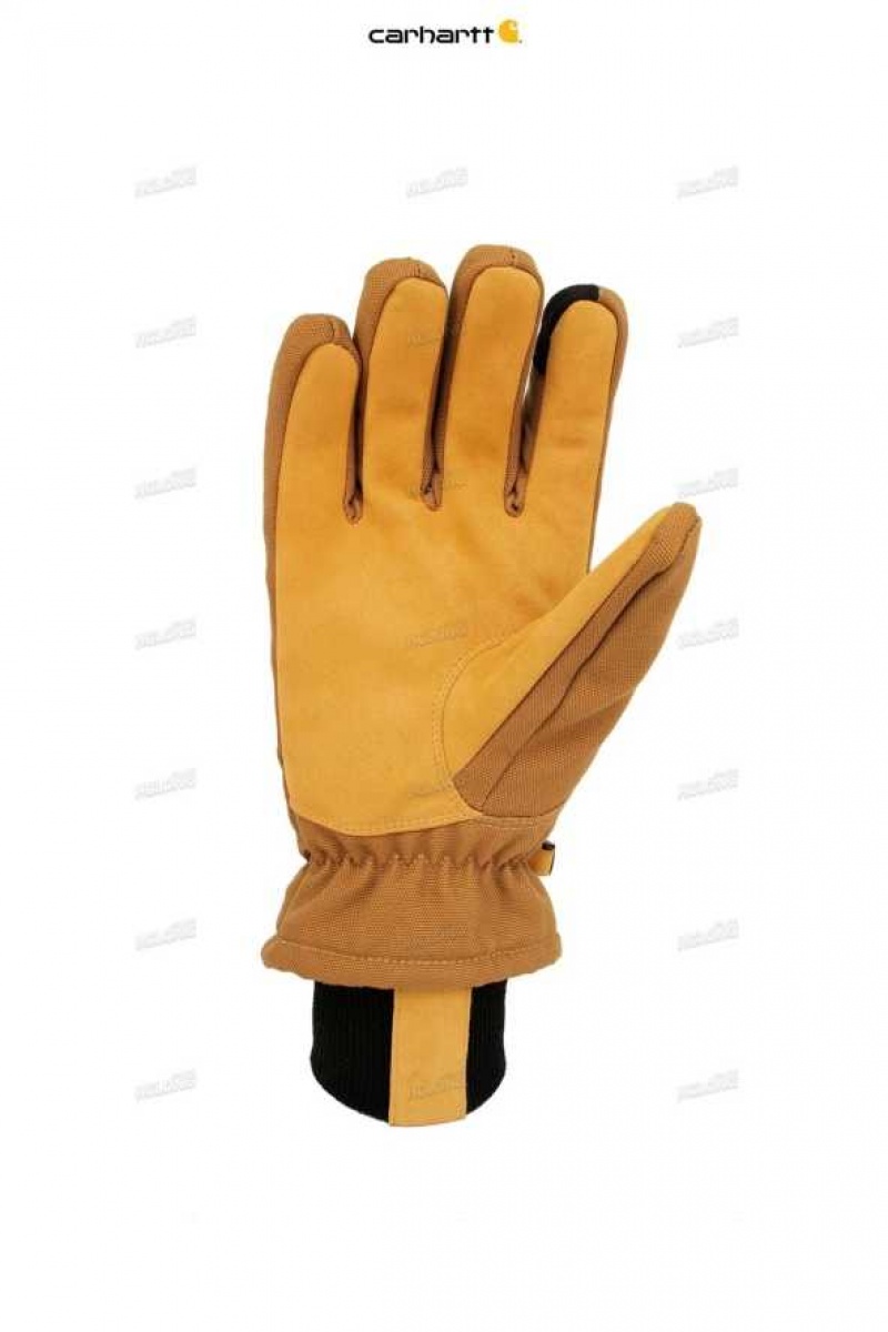 Carhartt Insulated Duck Syntetiskt Läder Knit Cuff Glove Bruna | SE0002534