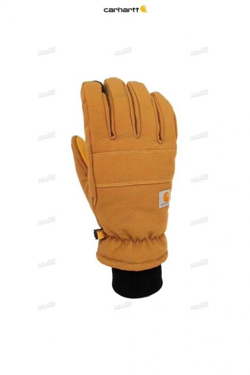 Carhartt Insulated Duck Syntetiskt Läder Knit Cuff Glove Bruna | SE0002534