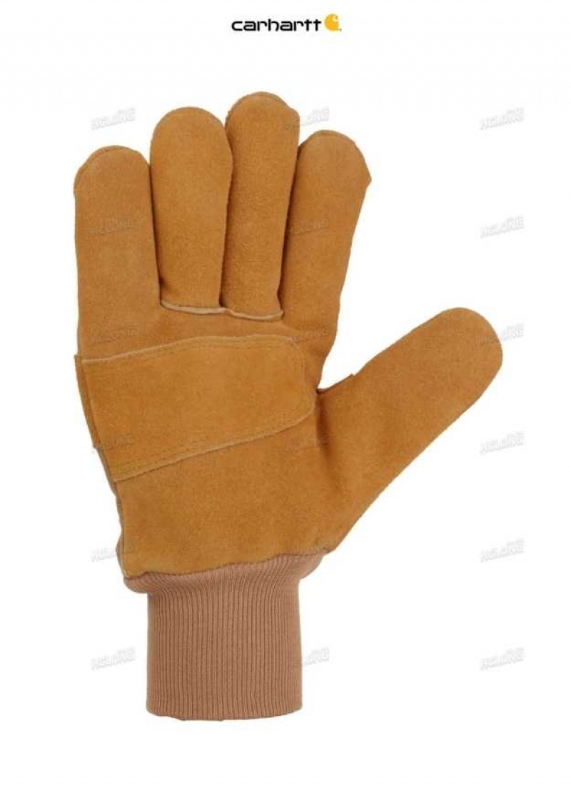 Carhartt Insulated Syntetiskt Mocka Knit Cuff Arbets Glove Bruna | SE0002480