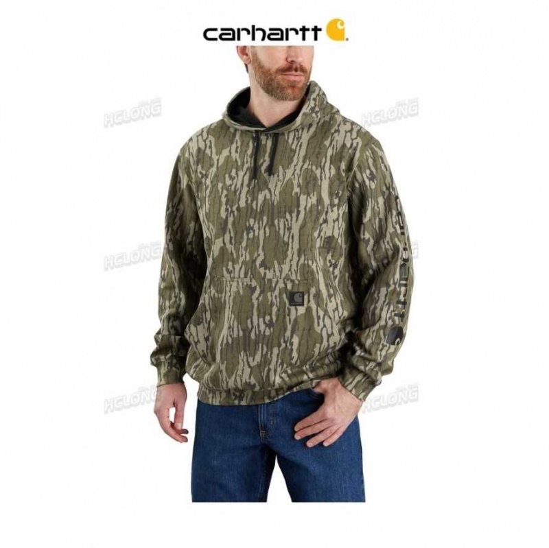 Carhartt Loose Fit Midweight Camo Sleeve Tryck Sweatshirt Camo | SE0000471