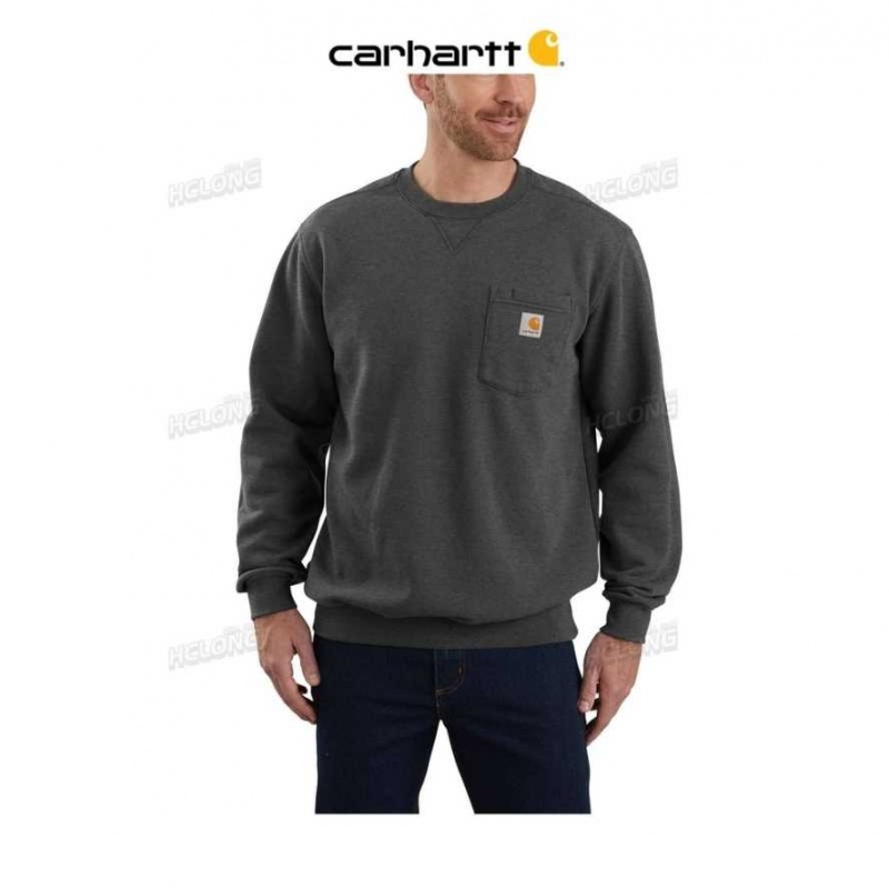 Carhartt Loose Fit Midweight Crewneck Pocket Sweatshirt Carbon Heather | SE0000428