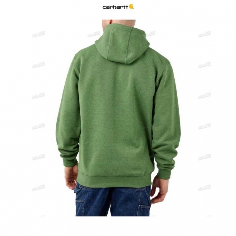 Carhartt Loose Fit Midweight Felt Logo Tryck Sweatshirt Arborvitae Heather | SE0000473