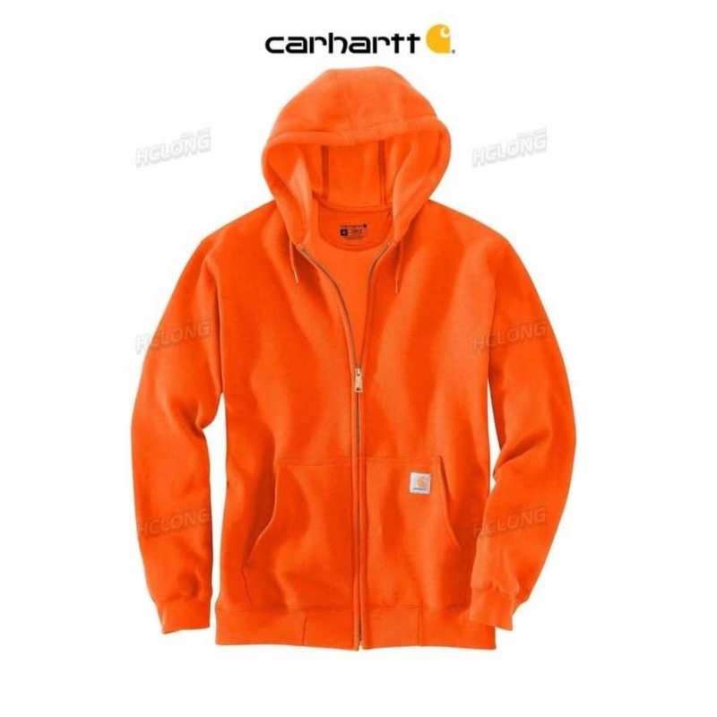 Carhartt Loose Fit Midweight Full-Zip Sweatshirt Orange | SE0000508