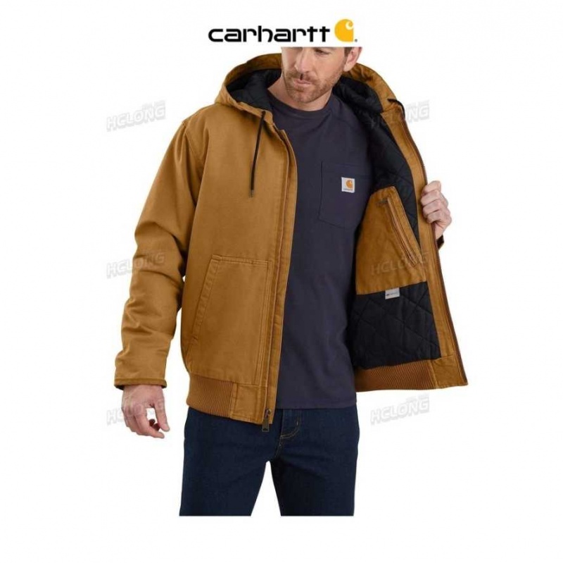 Carhartt Loose Fit Washed Duck Insulated Active Jac Bruna | SE0000149