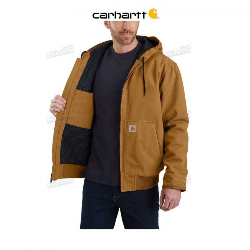 Carhartt Loose Fit Washed Duck Insulated Active Jac Bruna | SE0000149