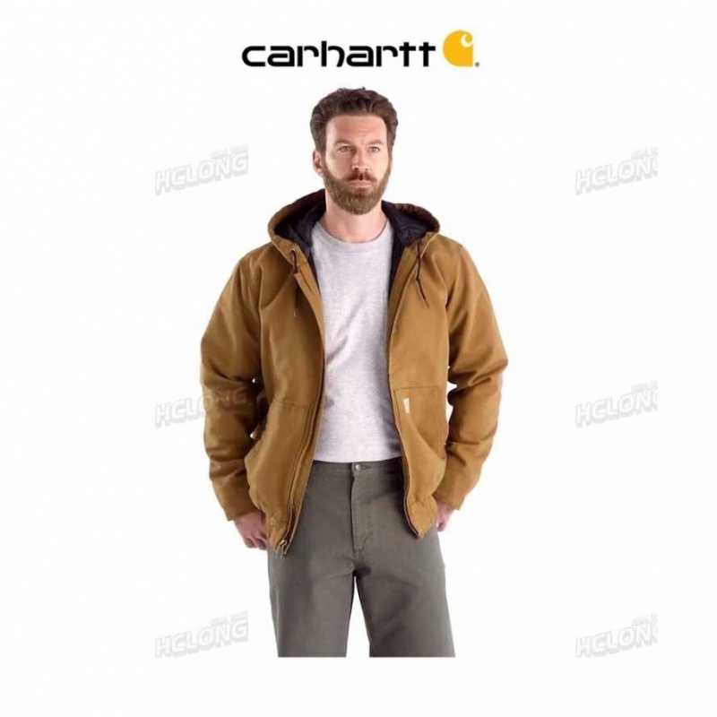 Carhartt Loose Fit Washed Duck Insulated Active Jac Bruna | SE0000149