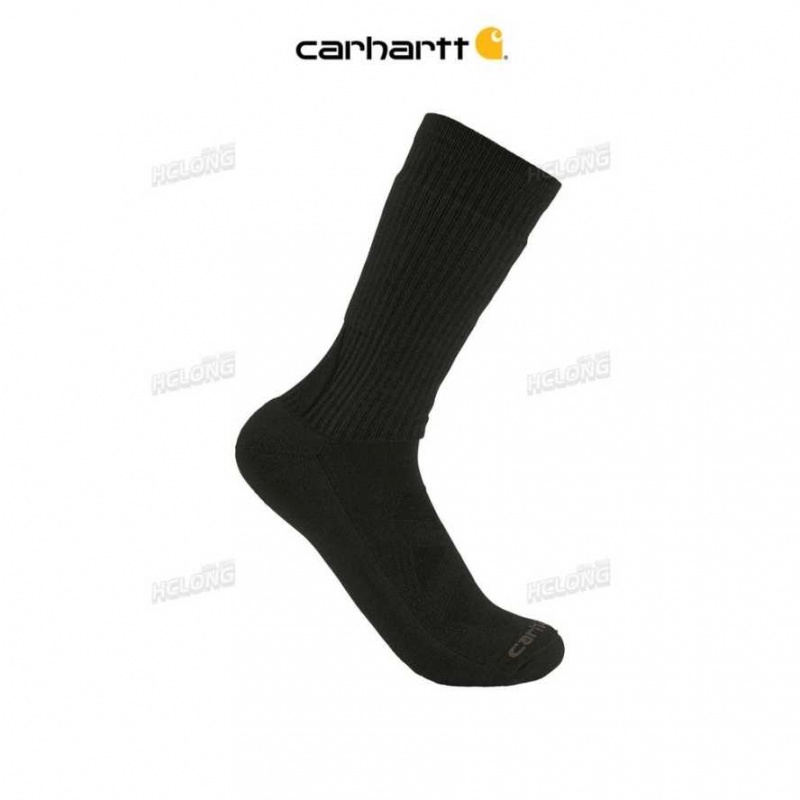 Carhartt Midweight Merino Ull Blend Uniform Crew Sock Svarta | SE0002746