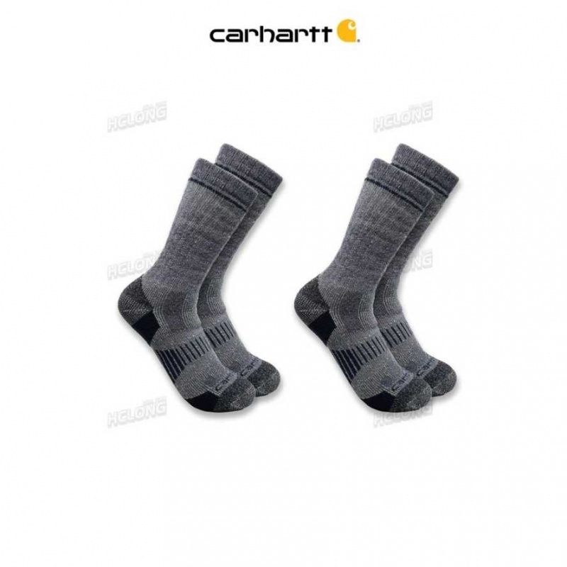 Carhartt Midweight Syntetiskt-Ull Blend Boot Sock 2-Pack Marinblå | SE0002648