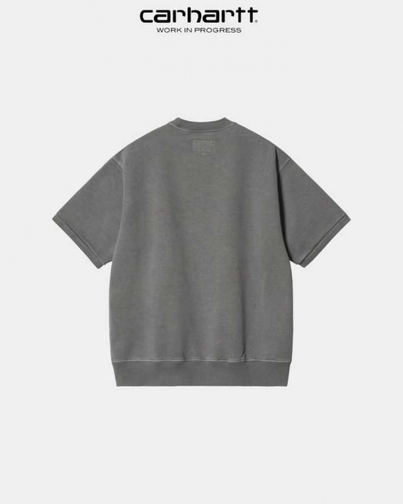 Carhartt New Balance x Carhartt WIP Sculpture Center Korta Sleeve Sweatshirt Shiver / Wax | SE0000362