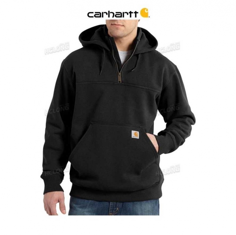 Carhartt Rain Defender Loose Fit Heavyweight Quarter-Zip Sweatshirt Svarta | SE0000396