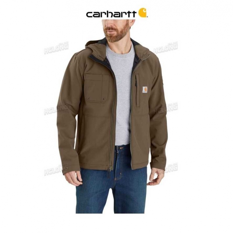 Carhartt Rain Defender Relaxed Fit Midweight Softshell Hooded Jacket Tarmac | SE0000140