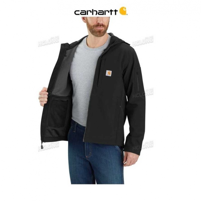 Carhartt Rain Defender Relaxed Fit Midweight Softshell Hooded Jacket Svarta | SE0000141