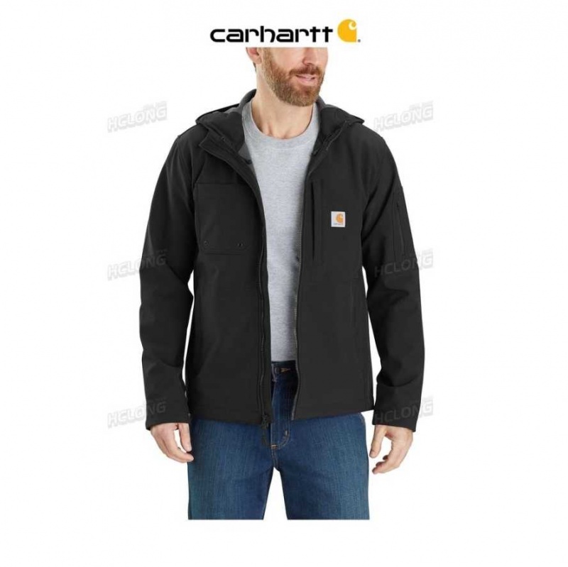 Carhartt Rain Defender Relaxed Fit Midweight Softshell Hooded Jacket Svarta | SE0000141