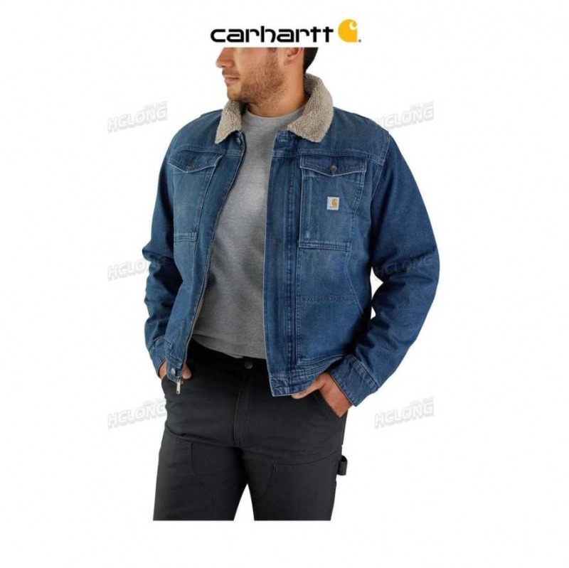 Carhartt Relaxed Fit Denim Sherpa-Fodrade Jacket Beech | SE0000205