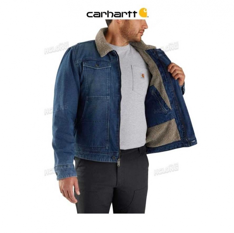 Carhartt Relaxed Fit Denim Sherpa-Fodrade Jacket Beech | SE0000205