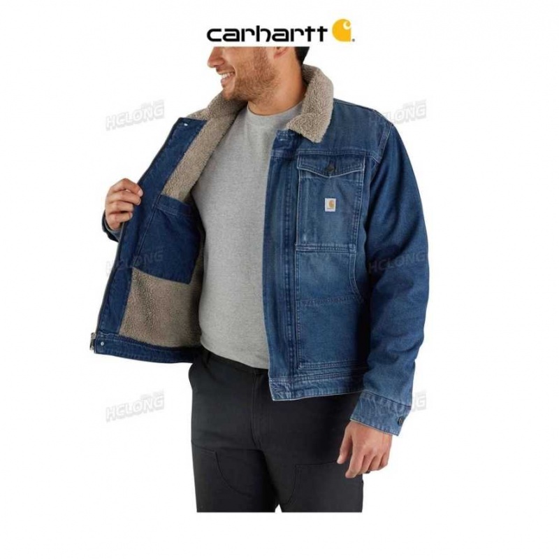 Carhartt Relaxed Fit Denim Sherpa-Fodrade Jacket Beech | SE0000205