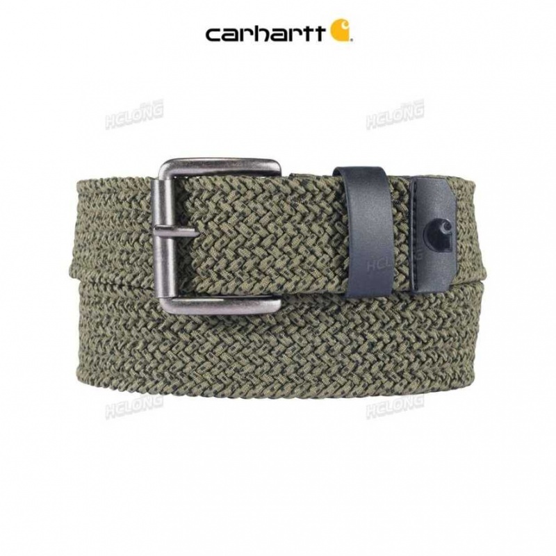 Carhartt Rugged Flex Nylon Cord Braided Belt Gröna | SE0002340