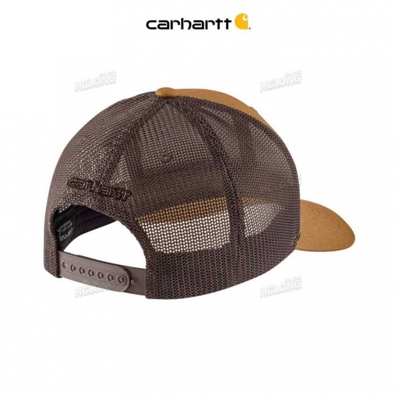 Carhartt Rugged Flex Twill Mesh-Back Logo Patch Cap Bruna | SE0002405