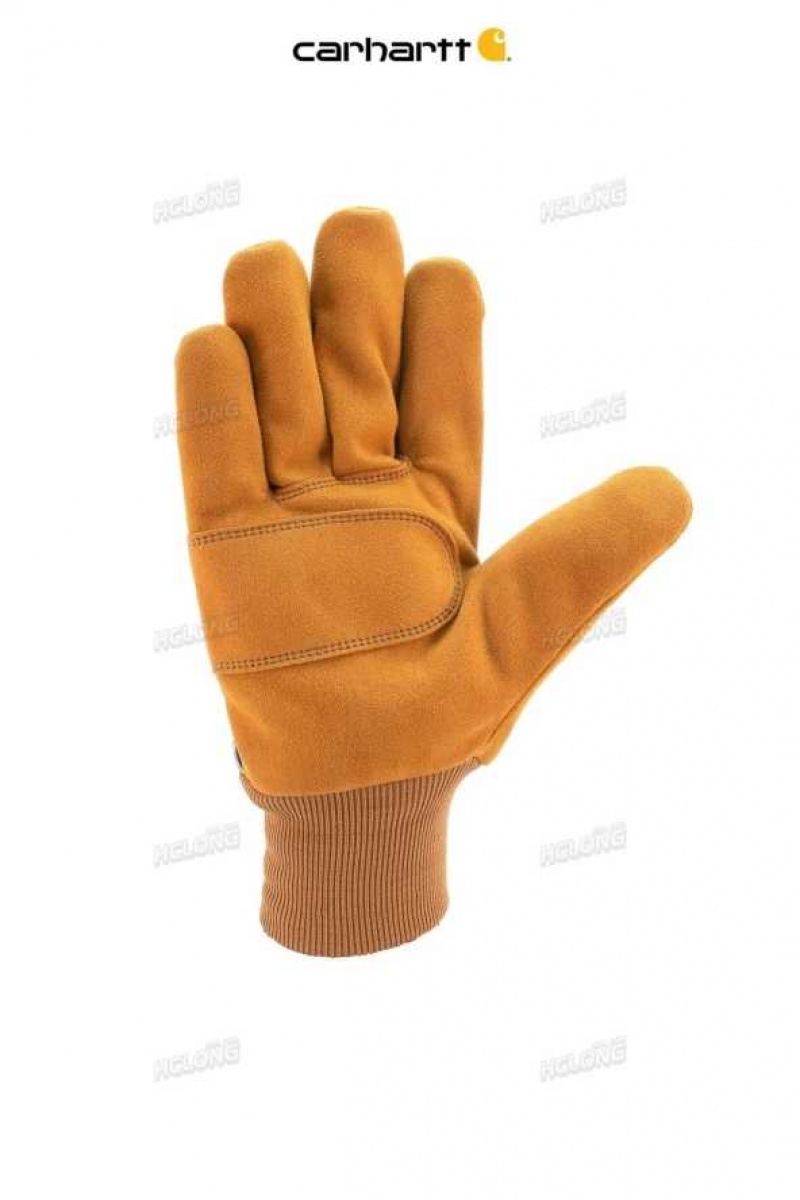 Carhartt Syntetiskt Mocka Knit Cuff Arbets Glove Bruna | SE0002486