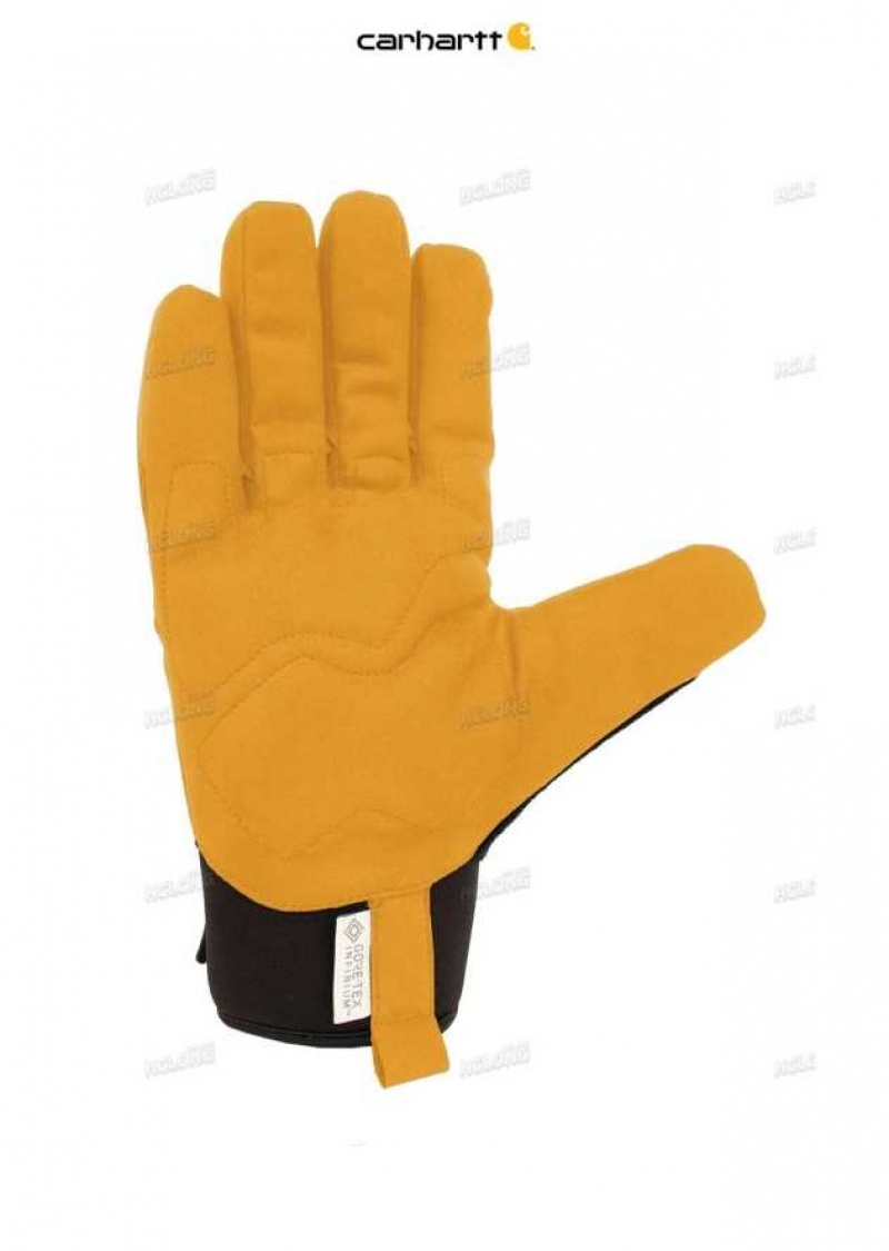 Carhartt Vind Fighter Insulated Syntetiskt Läder Secure Cuff Gloves Svarta | SE0002539