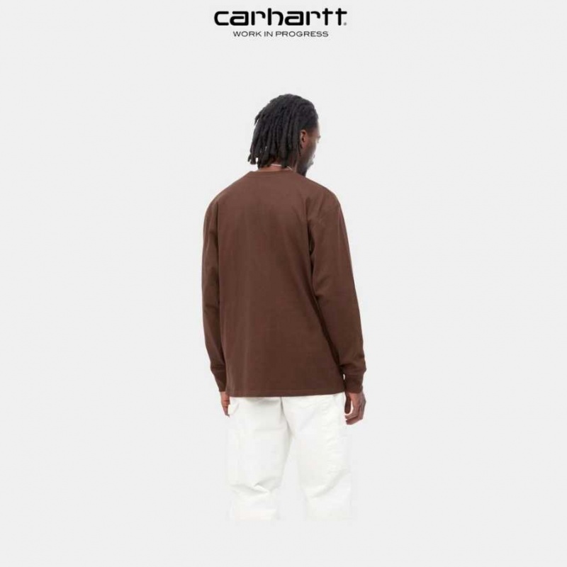 Carhartt Wip American Script Long Sleeve T-Shirt Ale | SE0000806