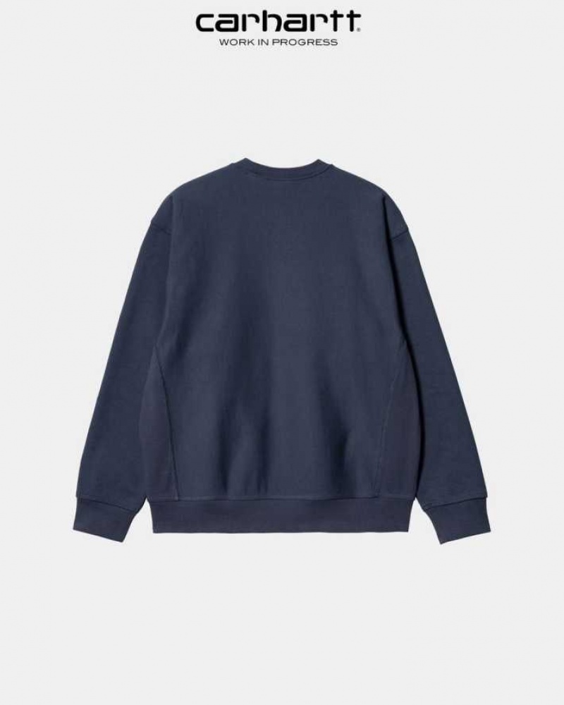 Carhartt Wip American Script Sweatshirt Enzian | SE0000235