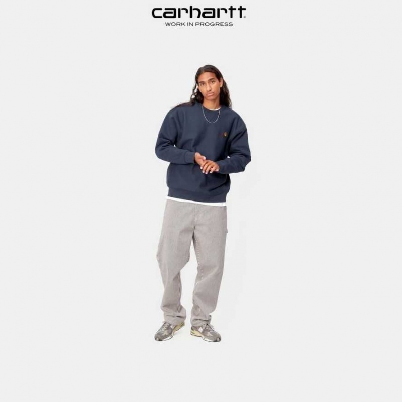 Carhartt Wip American Script Sweatshirt Enzian | SE0000235