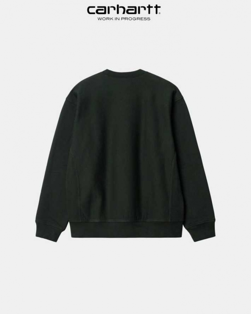 Carhartt Wip American Script Sweatshirt Mörk | SE0000237