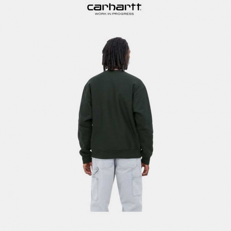 Carhartt Wip American Script Sweatshirt Mörk | SE0000237