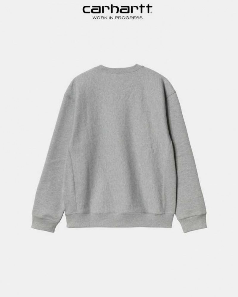 Carhartt Wip American Script Sweatshirt Grå | SE0000238