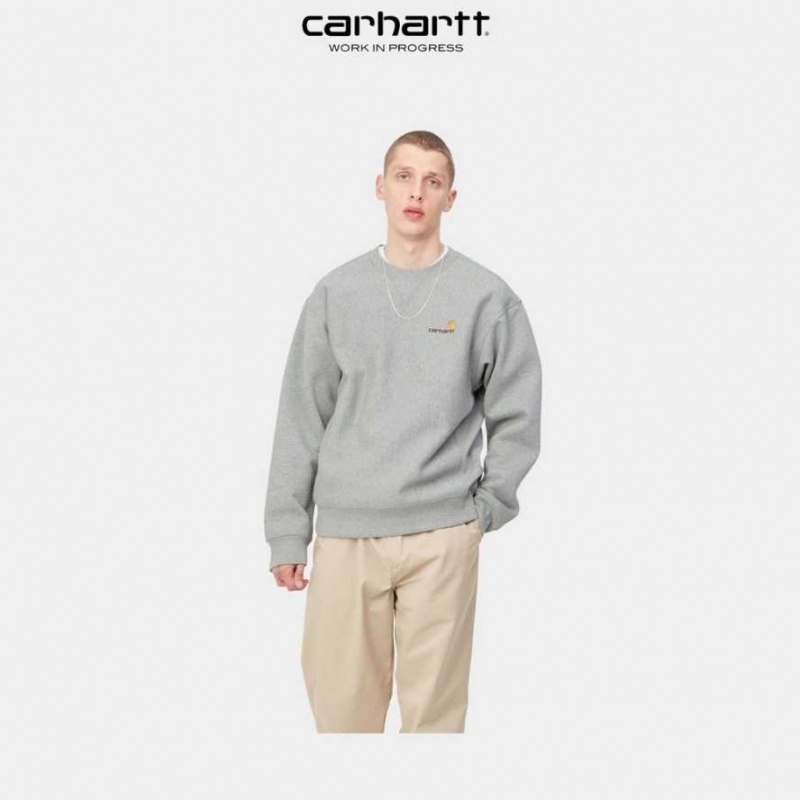 Carhartt Wip American Script Sweatshirt Grå | SE0000238