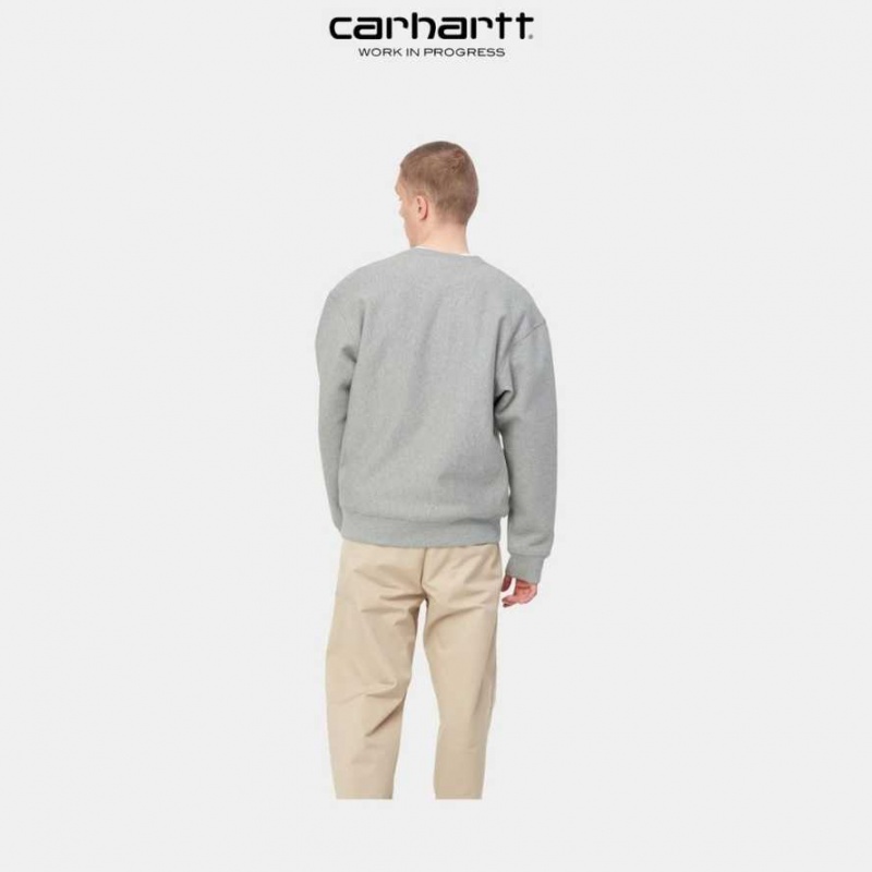 Carhartt Wip American Script Sweatshirt Grå | SE0000238