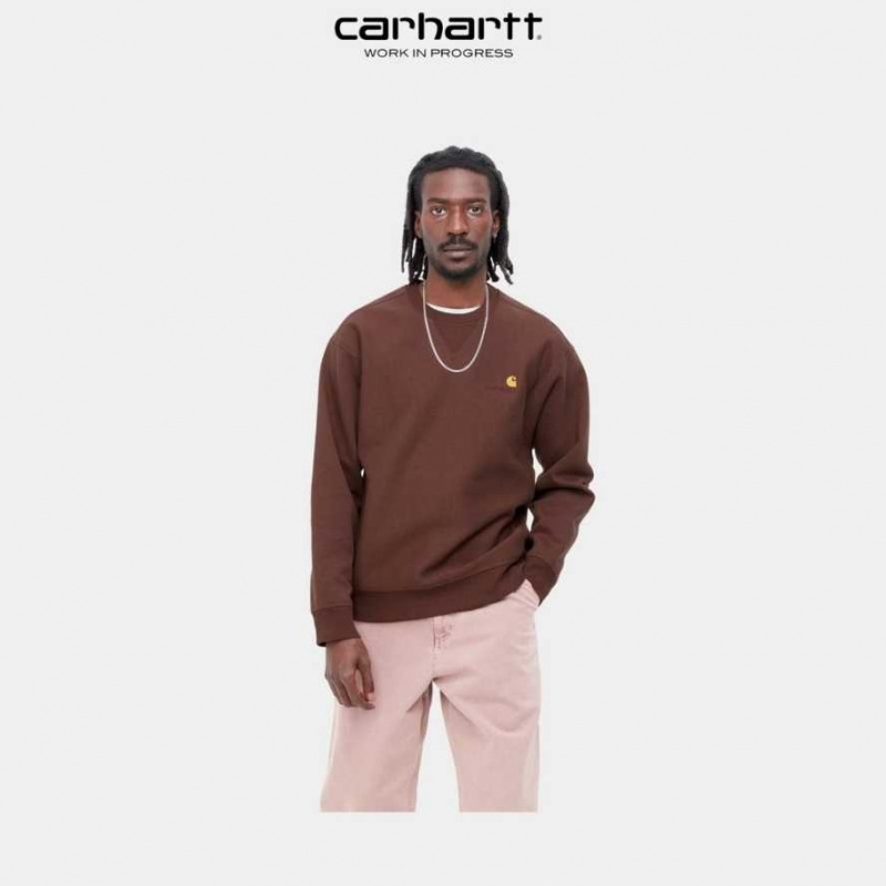 Carhartt Wip American Script Sweatshirt Ale | SE0000240