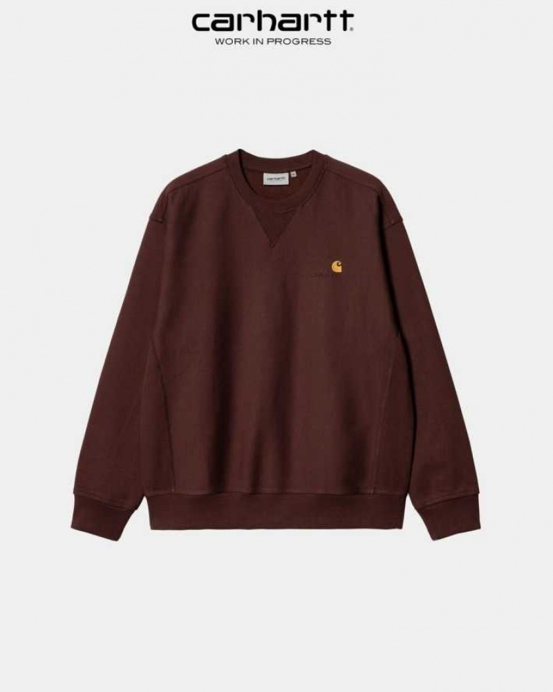 Carhartt Wip American Script Sweatshirt Ale | SE0000240