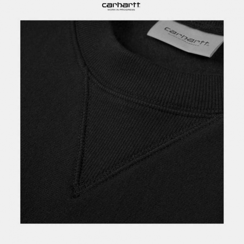 Carhartt Wip American Script Sweatshirt Svarta | SE0000242