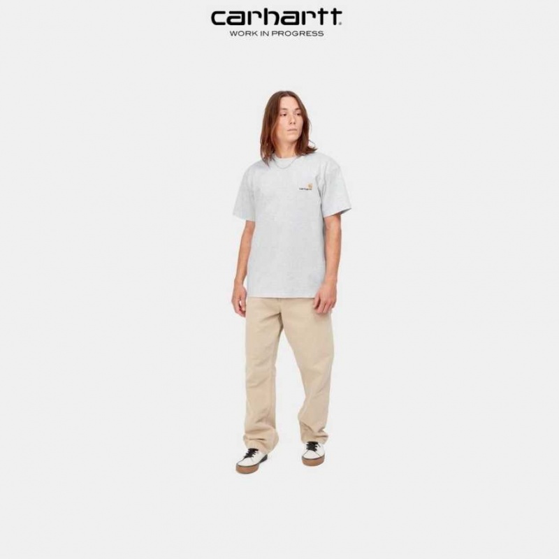 Carhartt Wip American Script T-Shirt Ash Heather | SE0000811