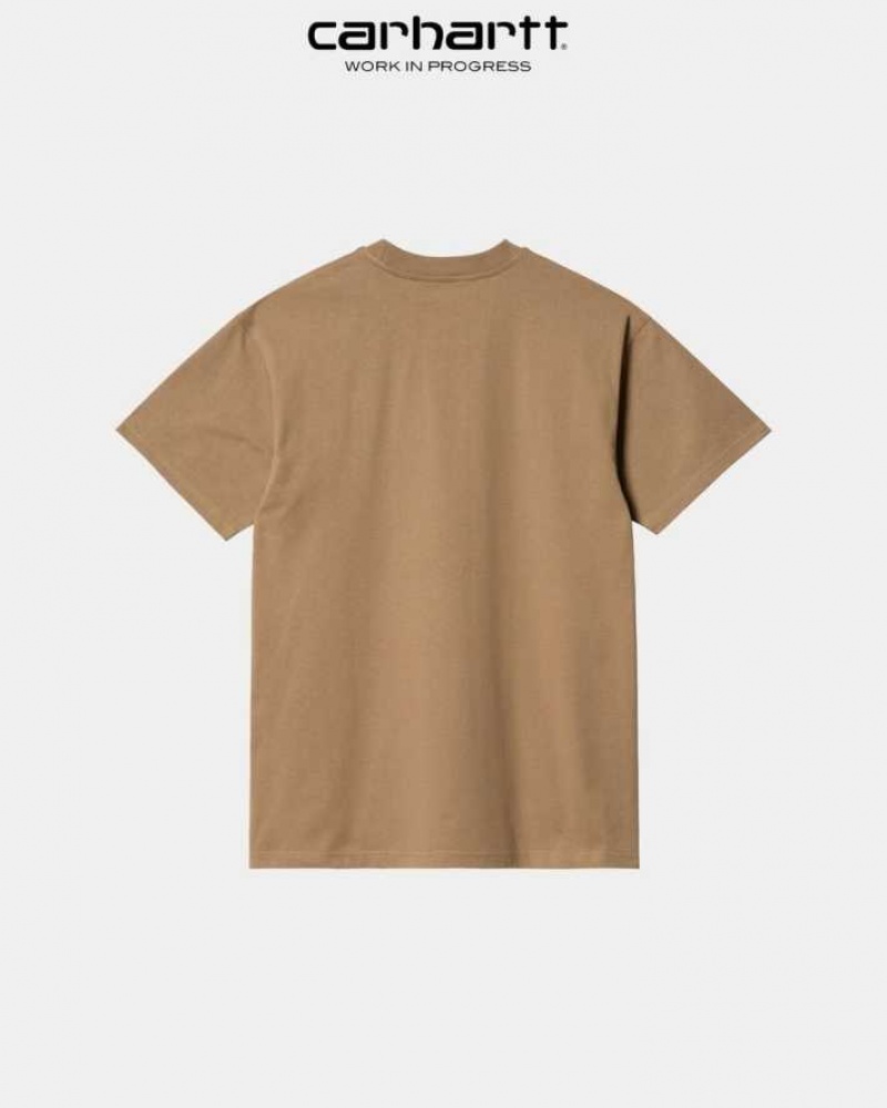 Carhartt Wip American Script T-Shirt Buffalo | SE0000807