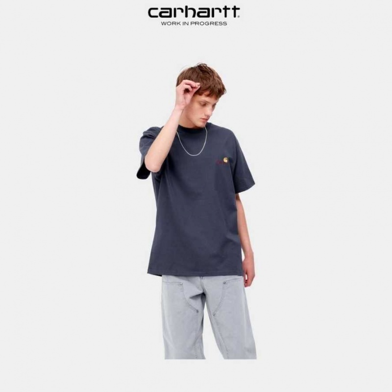 Carhartt Wip American Script T-Shirt Enzian | SE0000809