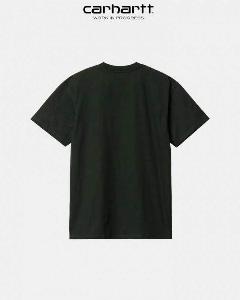 Carhartt Wip American Script T-Shirt Mörk | SE0000814