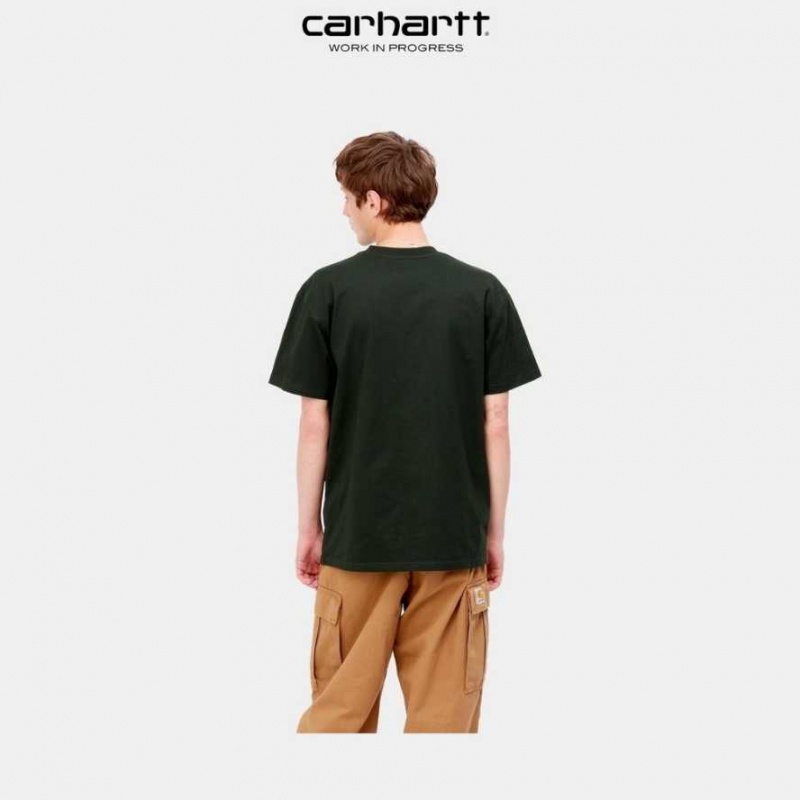 Carhartt Wip American Script T-Shirt Mörk | SE0000814