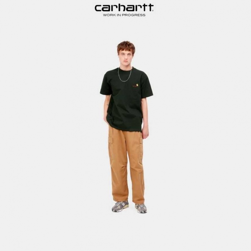 Carhartt Wip American Script T-Shirt Mörk | SE0000814