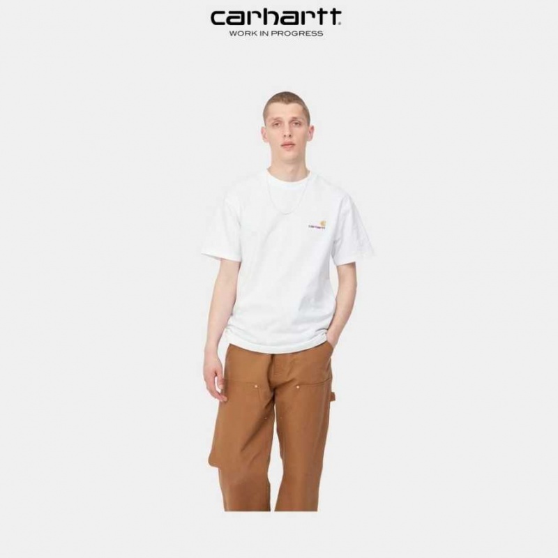 Carhartt Wip American Script T-Shirt Vita | SE0000812