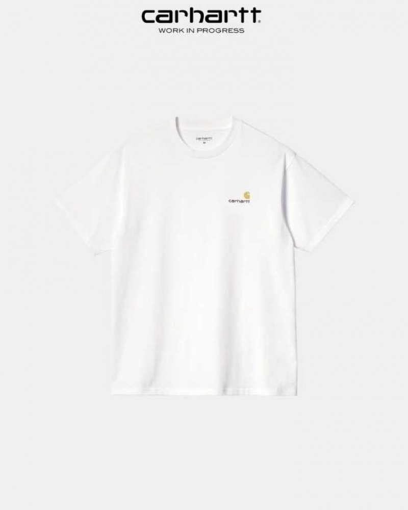 Carhartt Wip American Script T-Shirt Vita | SE0000812