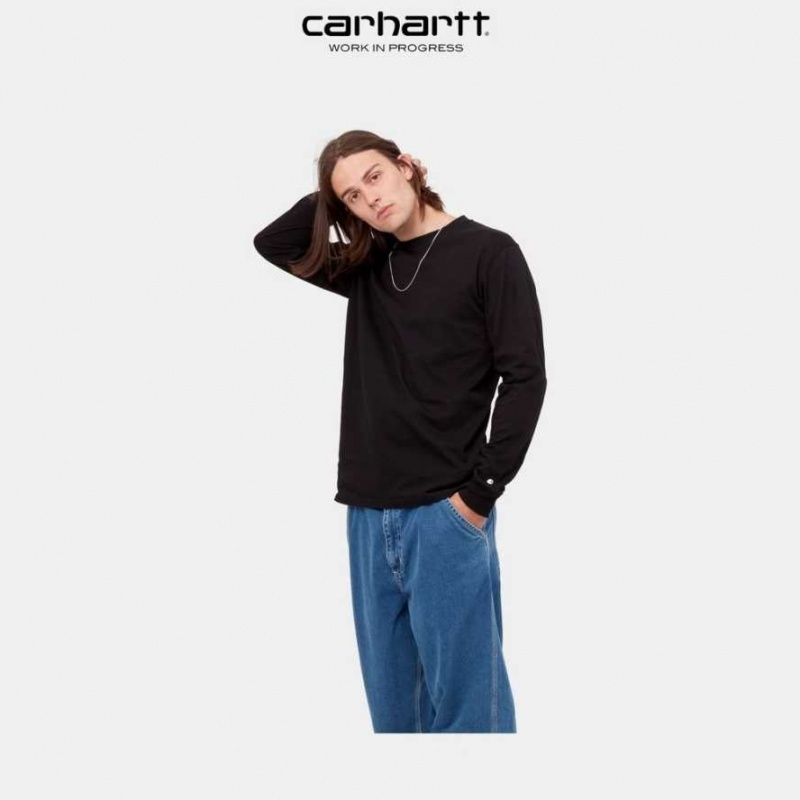 Carhartt Wip Base Long Sleeve T-Shirt Svarta | SE0000820