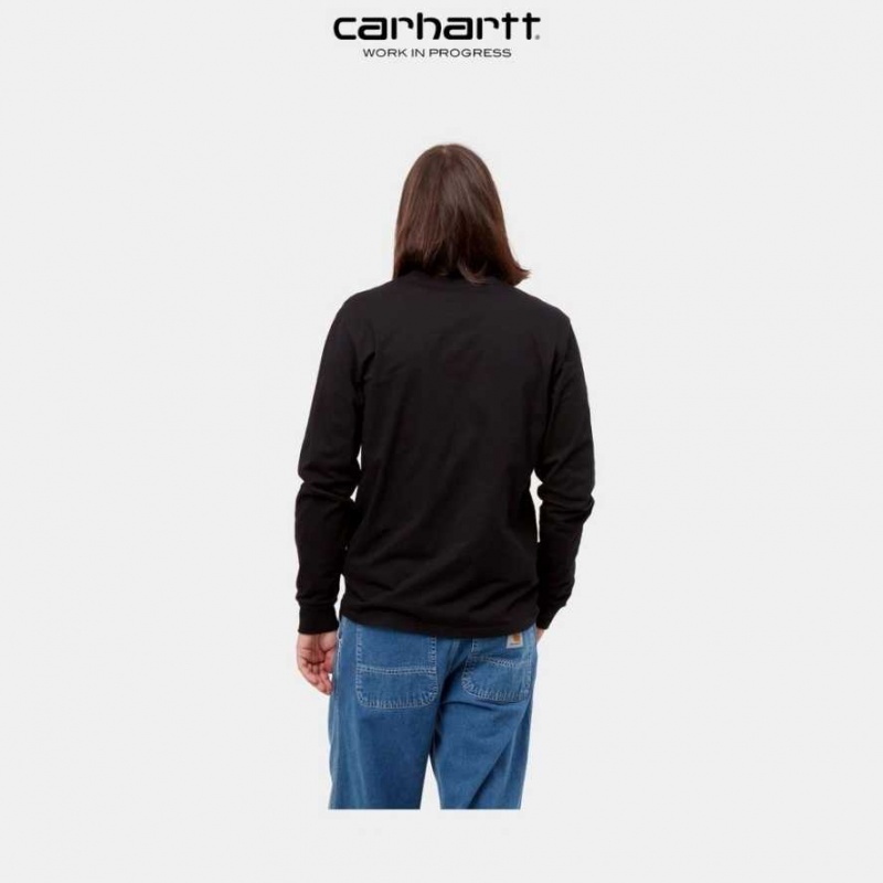 Carhartt Wip Base Long Sleeve T-Shirt Svarta | SE0000820