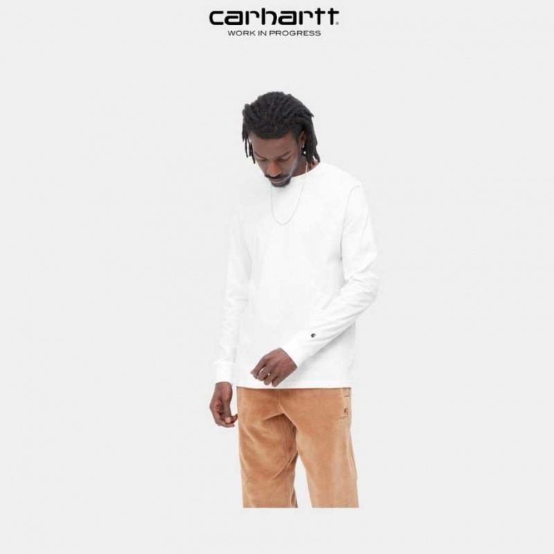 Carhartt Wip Base Long Sleeve T-Shirt Vita | SE0000821