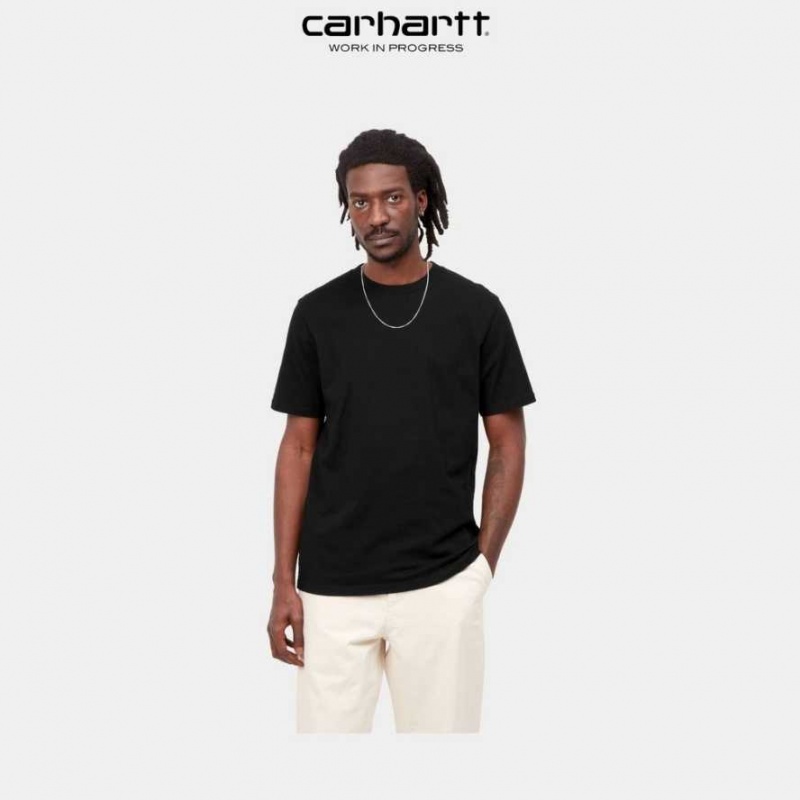 Carhartt Wip Base T-Shirt Svarta | SE0000823