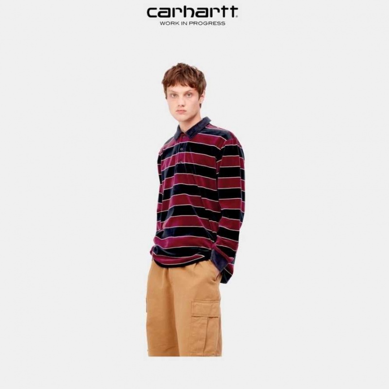 Carhartt Wip Bills Stripe Rugby Shirt Corvina | SE0000826